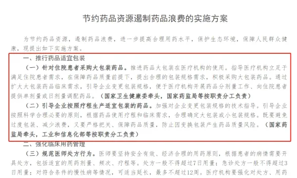 新規(guī)推行“藥品適宜包裝” 五部門聯(lián)手遏制藥品浪費(fèi)